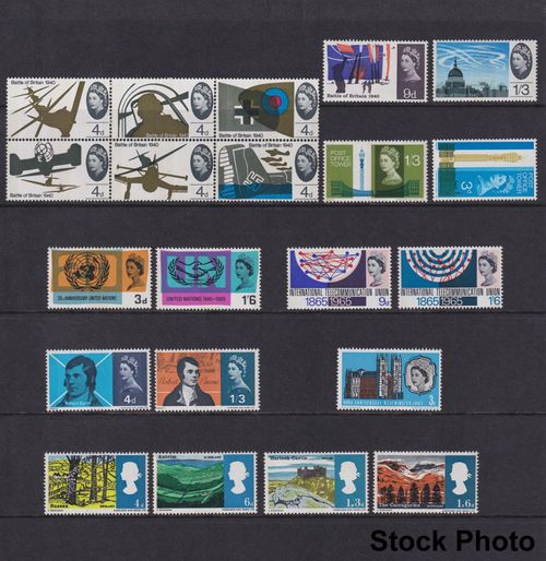 QEII 1962-67 All 30 PHOSPHOR Commemorative Sets Full Run UNMOUNTED MINT UM MNH — image 3