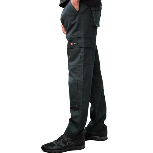 Mens Cargo Combat Work Trousers Size 32 to 44 Black Navy Trousers Knee Pads — image 6