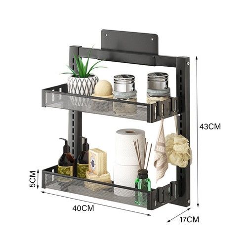 Kitchen Basket Hanging Storage Shelf Over The Door Pantry Seasoning Spices Rack