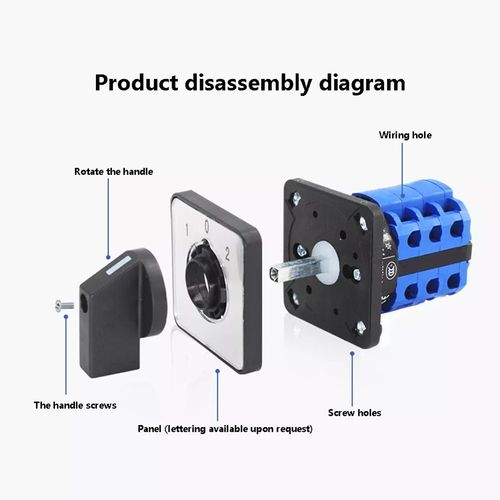 20A 3Position Rotary Selector Universal Rotary Cam Switch Changeover Switch — image 4