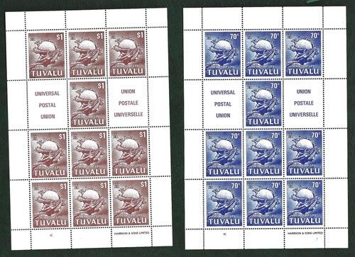 Tuvalu 1981 UPU Mint MNH Blocks of 10