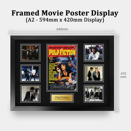 Pulp Fiction Signed Large A2 Framed Printed Autograph Memorabilia Gift — image 2