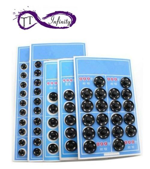 Snap Fasteners Metal 12 20 50 pack Sew On Poppers Press Stud 8mm to 20mm Sewing
