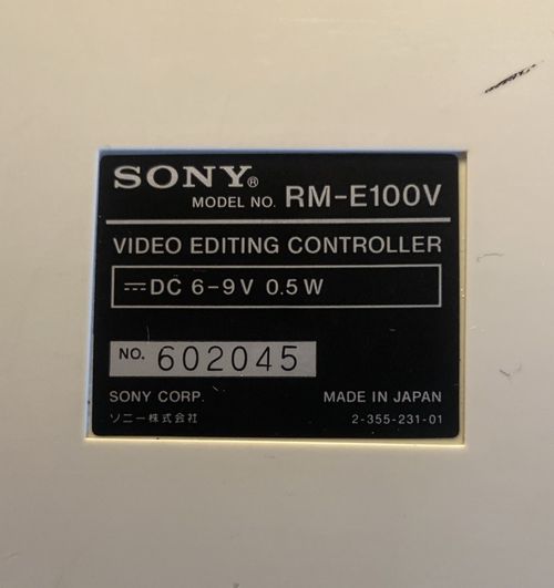 Vintage 1980s Retro SONY VIDEO EDITING CONTROLLER Table Top Model No: RM-E100V — image 3