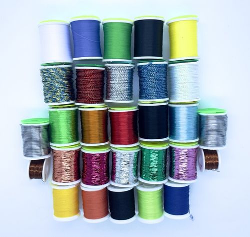 29pc Fly Tying Materials Kit Thread Floss Tinsel Wire Poly Dub Large Spools — image 3