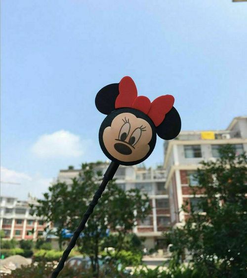 Cute Black Mickey Minnie Antenna Ball Car Aerial Ball Antenna Topper Decor Ball — image 2