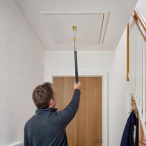 Hardware Household Loft Stairs Pull Down Kits Attic Ladder Pull Down System Kits — image 4