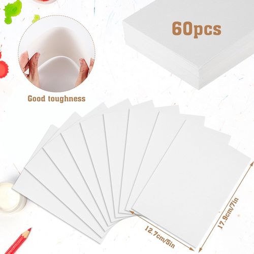 60 Sheets Watercolour Paper Bulk, 140 lb/300 GSM Cotton Cold Press Water Colour — image 2