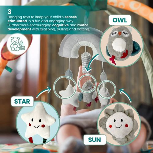Kyoot Hanging Pram Toys Buggy baby boy girl Rainbow Star Owl Rattle Teether Toy — image 3
