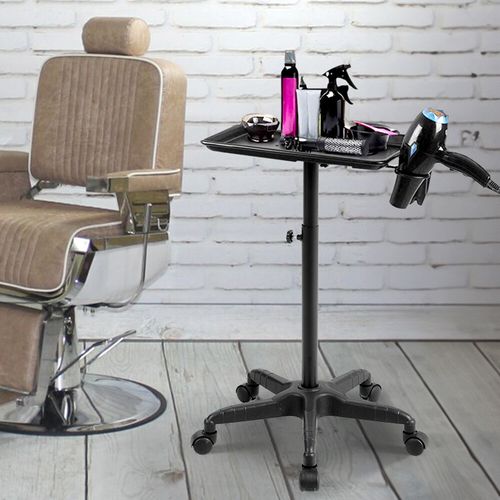 Hair Salon Trolley Stand Adjustable Hair Coloring Tattoo Beauty Salon Tool Cart — image 4