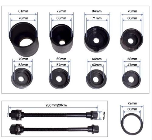 Subframe Bush Removal Kit Bushing Remover For BMW E32 E34 E38 E39 E60 E65 E66 — image 4