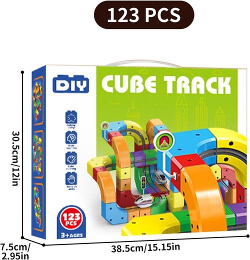 Electric Train Set, Track Fusion Toy, Magic Rail Cube Train Set, DIY Cube Track — image 3