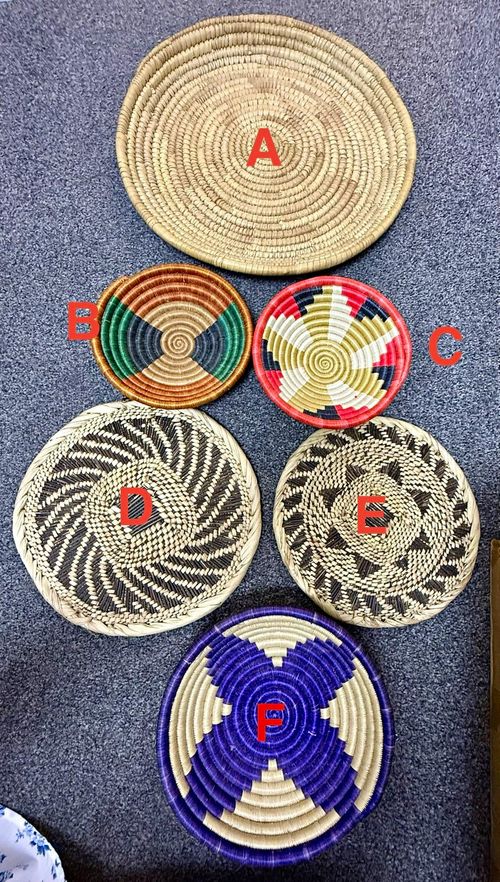 Handmade boho decor Sisal Baskets –Handwoven Decorative Wall Basket, fruit bread — image 1