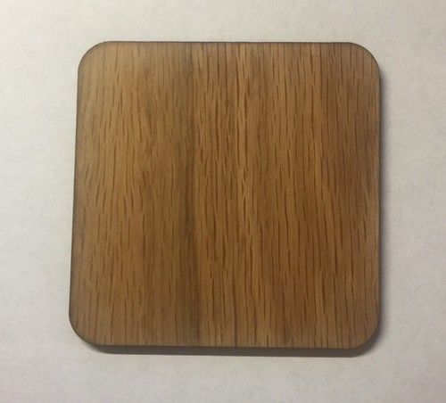 Wooden 4, 6 or 12 OAK Wood Coasters laser cut 4mm thick oak veneer drink mats