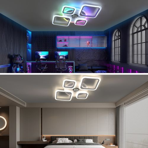 60W Ceiling Light with Remot RGB Dimmable Bluetooth Speaker Music Ceiling Lamp — image 13