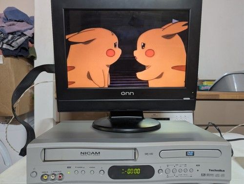 Technika Nicam DVR100 VHS DVD Combi combo Player Silver both VHS & DVD Working
