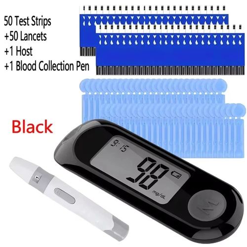 Blood Glucose Sugar Monitor Diabetes Testing Kit +50 Test Strips +50 Lancets — image 2