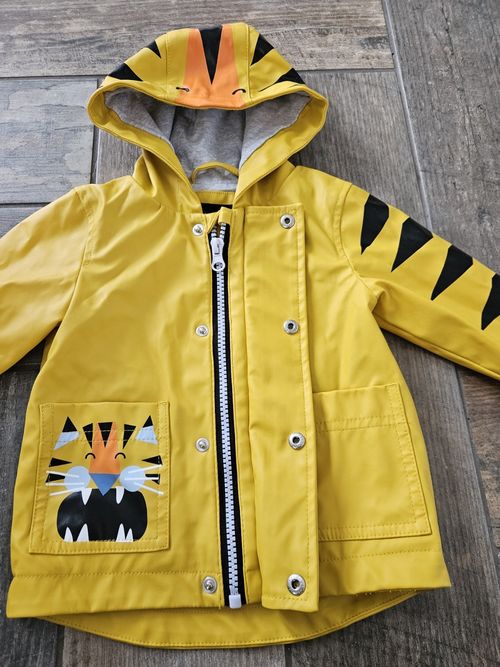 Next Unisex Baby Aged 6-9 Months Yellow Tiger Raincoat Excellent Condition — image 2