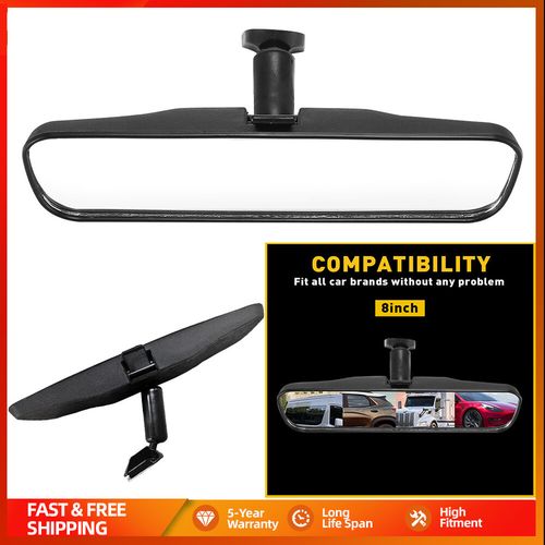 Rear View Mirror Interior Replacement 8 inch Wide Angle Car Truck SUV Day Night — image 9