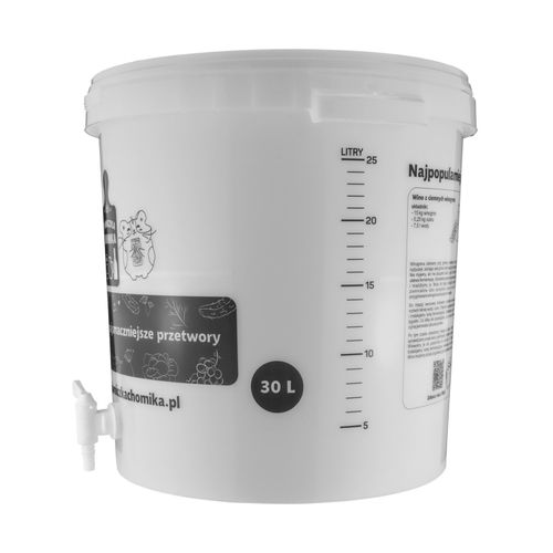 30L Home Brew Fermentation Bucket Kit with Tap & Airlock Wine Beer Making Barrel — image 6