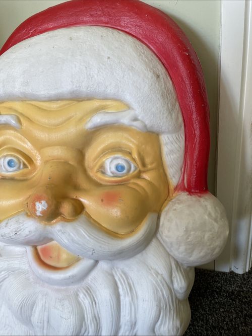 Light Up Electrical Santa Claus Face Christmas Decoration - Working — image 4