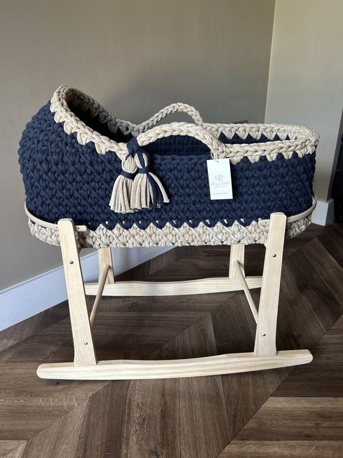 Crochet Moses Basket WITH MATTRESS - Made To Order — image 7