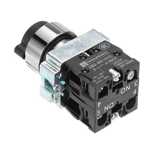 2Pcs 22mm 3 Positions Key Locking Push Button Switch with Key DPST — image 4