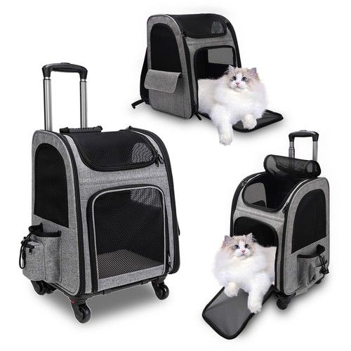 Tefola Tefola+0724+10 3-in-1 Wheeled Pet Backpack Carrier, Handle