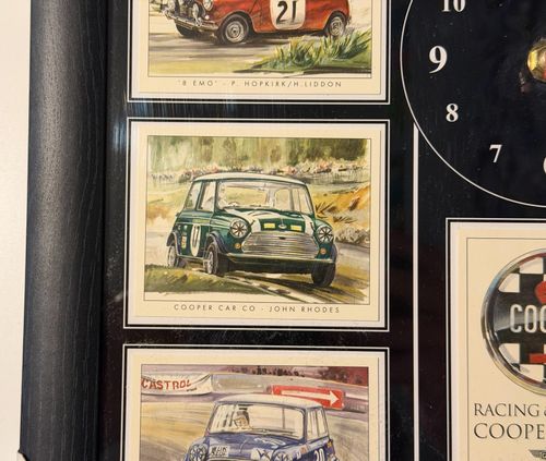 Mini Cooper Collectors Card Presentation Wall Art Clock Good Condition — image 10