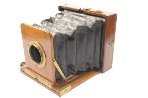 PRETTY Mahogany Brass Field Camera 4x5 inch, Very Compact, Focus Screen, NO LENS — image 1