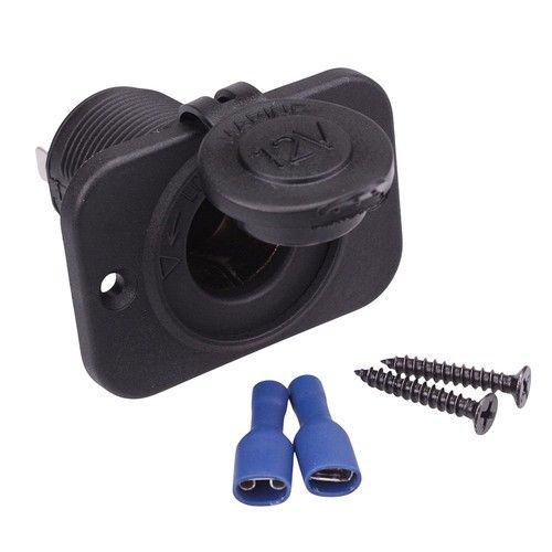 12V Power Socket with Front Mounting Panel 20A