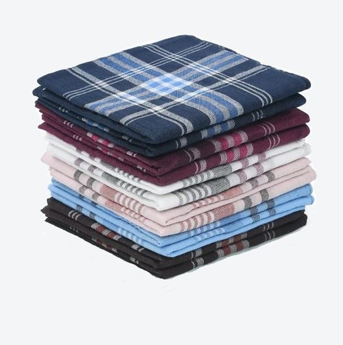12PCS Men's Handkerchiefs Large Cotton Hankies Premium Soft Gents Hankies UK — image 2