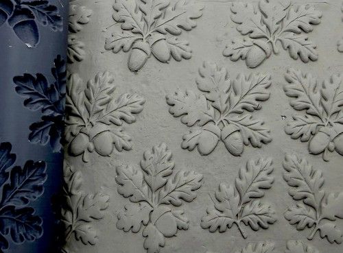 120mm Oak Leaf & Acorn Emboss Texture Roller | Clay | Baking | Autumn (20)