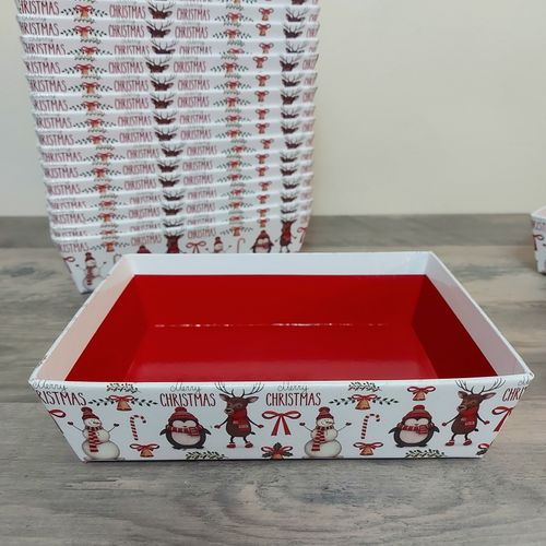 Christmas Cardboard Gift Trays x19 Hamper 20x15x5cm Sweet Treat Boxes Xmas Eve — image 2