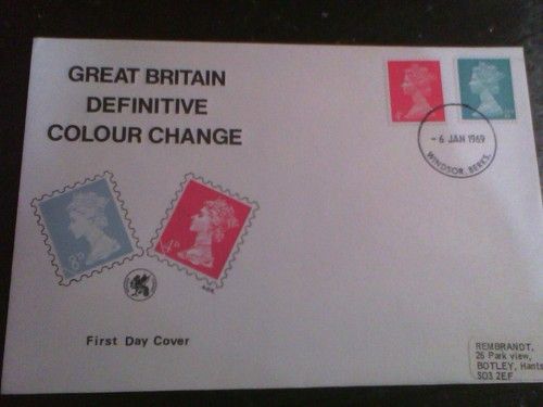 GB 1969 Colour Change Definitive FDC Windsor