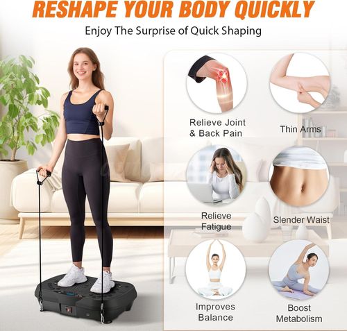 Power Vibration Plate Exercise Body Shaker Massager Vibrating Machine Platform — image 9