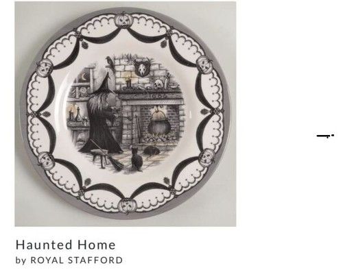 Halloween UPICK Royal Stafford Haunted House Coven Witches Gathering plate bowl
