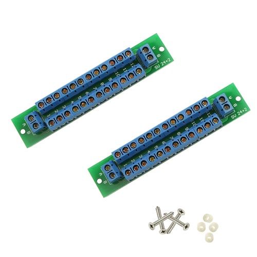 2 Units Power Distribution Board 2 Inputs 13 pairs Outputs for DC AC Voltage