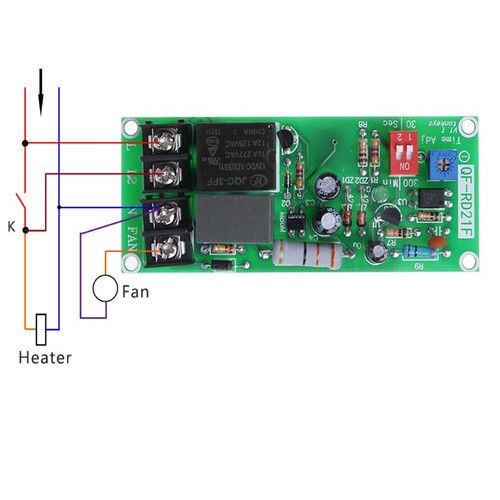 AC100V-220V Adjustable Timer Control Relay Module Turn Off Delay Switch Board