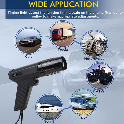 Automotive Flash Ignition Timing Light Timing Gun,12v Engine Timing Strobe Light — image 7