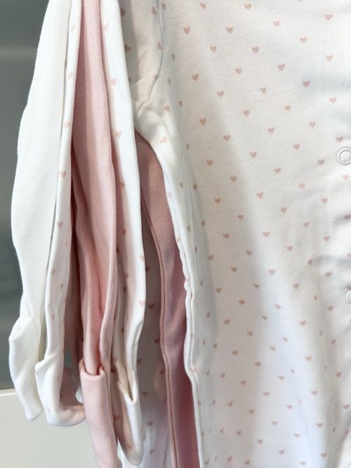 5 Baby Girls Sleepsuits 6-9 Months From George Brand New — image 2