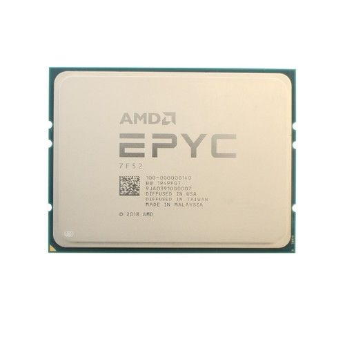 Unlocked AMD EPYC 7F52 CPU 16 Core 3.5GHz 256MB Cache 240W - 100-000000140