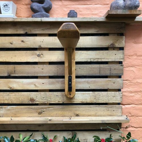 Wooden Saddle Rack/Stand-Handmade Rustic Wall/Stable mount with hat/bridle hook — image 5