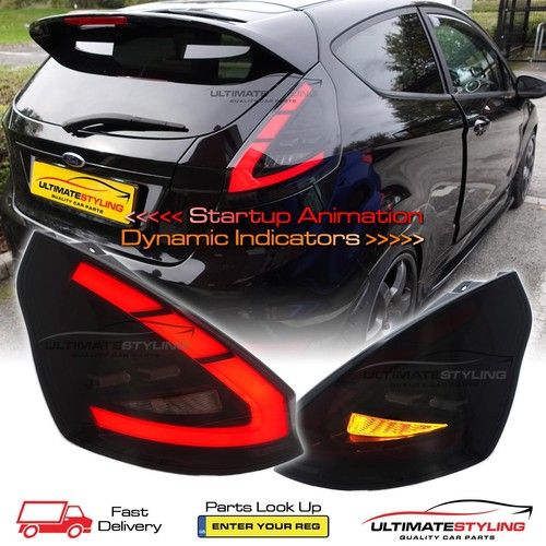 Ford Fiesta Mk7 Mk7.5 2008-2017 LED Dynamic Smoked Rear Lights Animation VLAND
