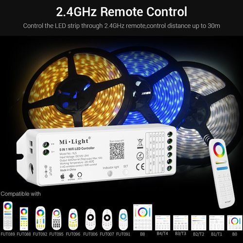 5in1 WiFi LED Controller WL5 for Amazon Alexa Compatible LED Strips 12-24V — image 4