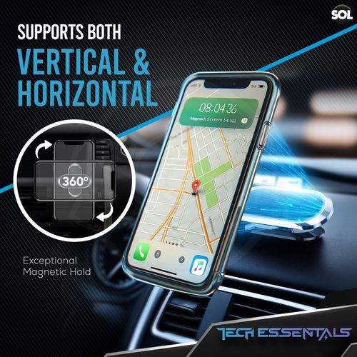 Universal Magnetic In Car Mobile Phone Holder Dashboard Dash Mount 360° Rotating — image 6