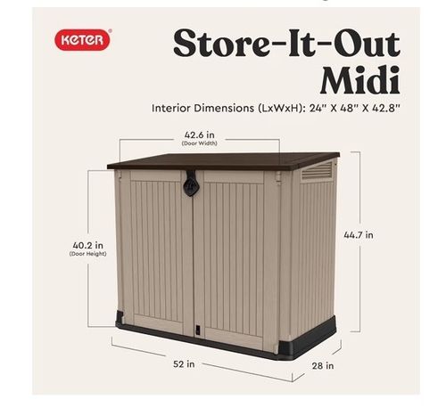Keter Store-It-Out Midi Storage Deck Box Plastic Rectangular Free Standing — image 4