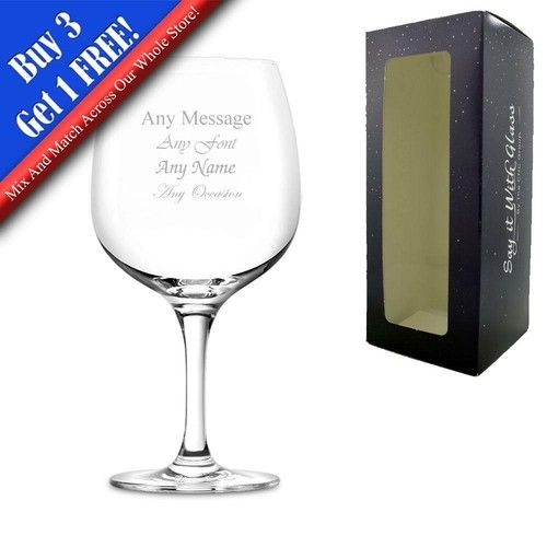 Personalised Engraved 755ml Connoisseur Spanish Gin Glass Gift Box Wedding 