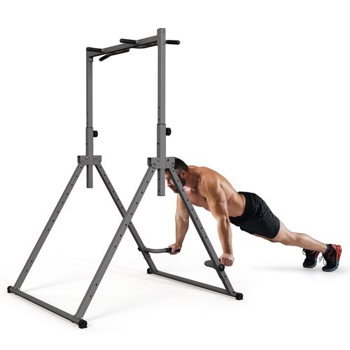 Foldable Power Tower Station 8Level Adjust Pull Up Bar Home Gym Strength Workout — image 9
