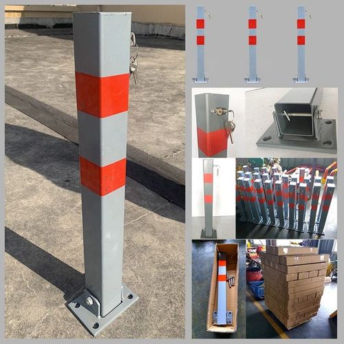 Lockable Parking Barrier Folding Car Park Bollard Security Driveway Post 3 Keys — image 14